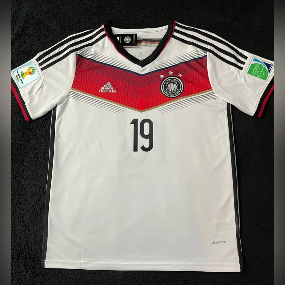 Gotze #19 Germany Home 2014 World Cup Retro Soccer Jersey götze - Picture 2 of 8